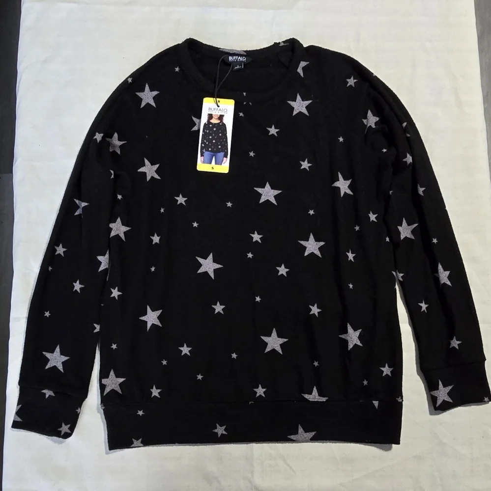 Buffalo David Bitton Black Sweater with Star Design